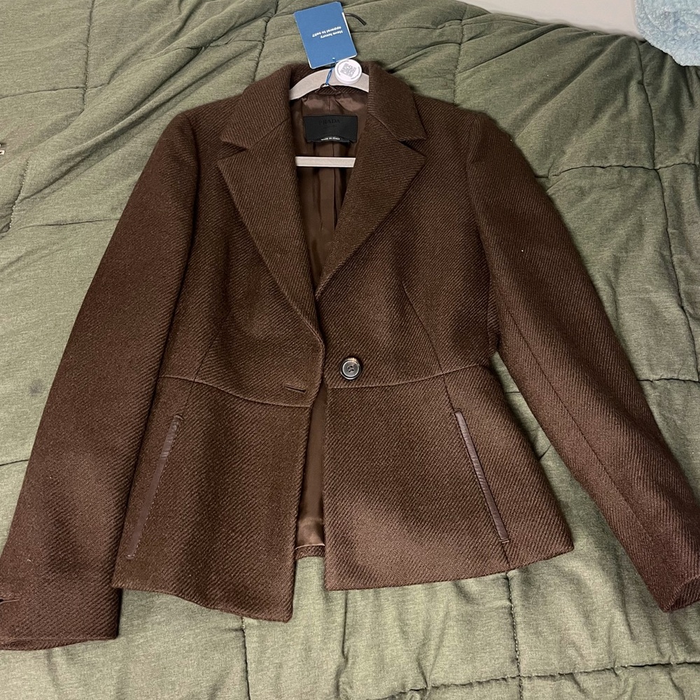 Chocolate Brown Prada Blazer